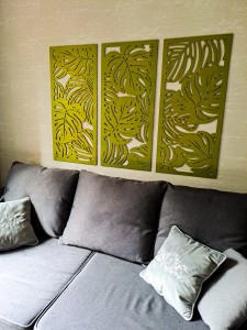 MONSTERY, ZESTAW 3 PANELI TROPIKALNYCH,  3D DEKORACJA ŚCIENNA 