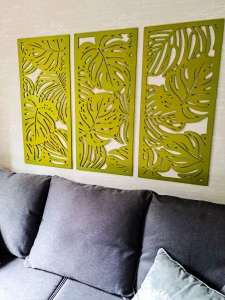 MONSTERY, ZESTAW 3 PANELI TROPIKALNYCH,  3D DEKORACJA ŚCIENNA 