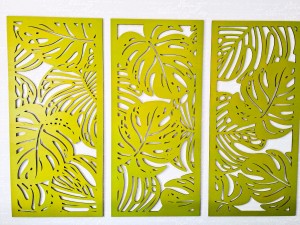MONSTERY, ZESTAW 3 PANELI TROPIKALNYCH,  3D DEKORACJA ŚCIENNA 