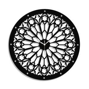 Dekoracyjny zegar ażurowy, NOTRE DAME, GOTHIC STYLE,60 cm 