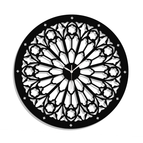 Dekoracyjny zegar ażurowy, NOTRE DAME, GOTHIC STYLE,60 cm 