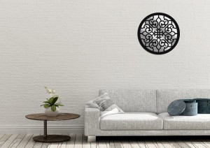 Miroir décoratif ajouré STYLE HINDU, 56 cm