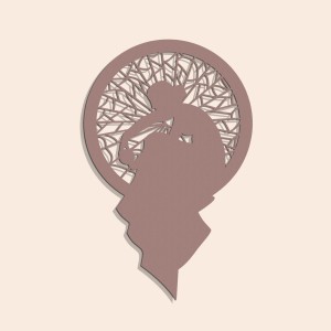 DEKORACYJNY PANEL AŻUROWY,  SECESJA, FANTINE , DEKORACJA ŚCIENNA 3D,ORNAMENT, CZARNY