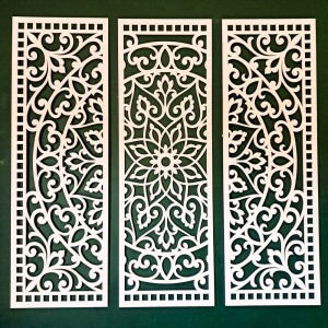 MANDALA, ZESTAW 3 PANELI, PIĘKNA DEKORACJA ŚCIENNA BOHO 3D, GLAMOUR 