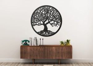 DRZEWO ŻYCIA, PIĘKNA , DREWNIANA DEKORACJA ŚCIENNA, STYL SKANDYNAWSKI, LOFT