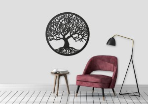 DRZEWO ŻYCIA, PIĘKNA , DREWNIANA DEKORACJA ŚCIENNA, STYL SKANDYNAWSKI, LOFT