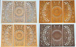 MANDALA, ZESTAW 3 PANELI, PIĘKNA DEKORACJA ŚCIENNA BOHO 3D, GLAMOUR 