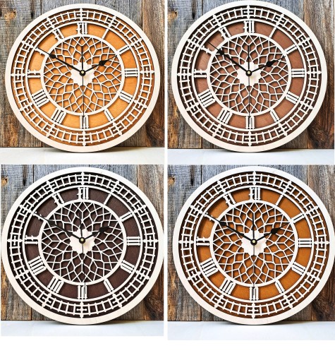 DEKORACYJNY DREWNIANY ZEGAR, VINTAGE, BIG BEN, WIKTORIAŃSKI STYL