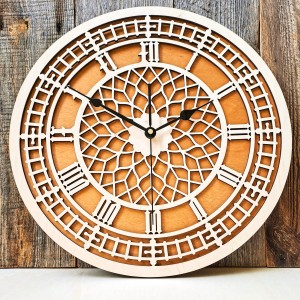 DEKORACYJNY DREWNIANY ZEGAR, VINTAGE, BIG BEN, WIKTORIAŃSKI STYL