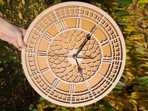 DEKORACYJNY DREWNIANY ZEGAR, VINTAGE, BIG BEN, WIKTORIAŃSKI STYL