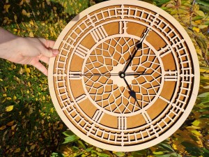 DEKORACYJNY DREWNIANY ZEGAR, VINTAGE, BIG BEN, WIKTORIAŃSKI STYL