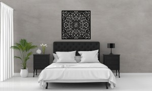 DEKORACYNY PANEL AŻUROWY, STYL MAROKAŃSKI, DEKORACJA ŚCIENNA 3D, ORNAMENT, DYPTYK, BIAŁY