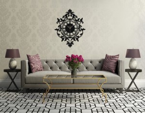 Dekoracyjny zegar ażurowy BENEDICT, VINTAGE STYLE 50 x 62 cm