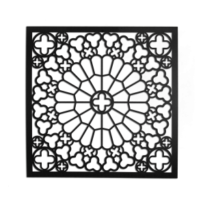 AŻUROWA DEKORACJA ŚCIENNA 3D, PANEL DEKORACYJNY, STRASBOURG, ORNAMENT, DYPTYK, BIAŁY