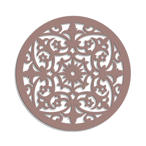 DEKORACYJNY PANEL AŻUROWY, VIOLETTE, DEKORACJA ŚCIENNA 3D, ORNAMENT, 60 cm, ZŁOTY