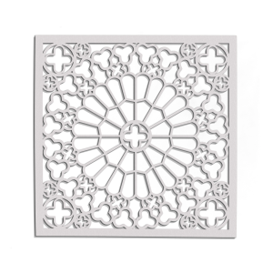 AŻUROWA DEKORACJA ŚCIENNA 3D, PANEL DEKORACYJNY, STRASBOURG, ORNAMENT, DYPTYK, BIAŁY