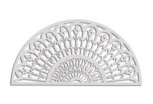 DEKORACYJNY PANEL AŻUROWY, WACHLARZ, DEKORACJA ŚCIENNA 3D, ORNAMENT, 60 x 120 cm, BIAŁY