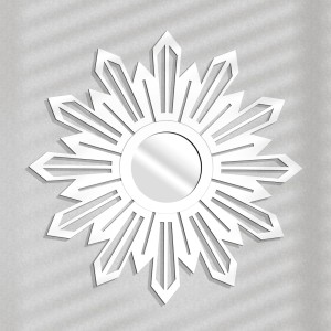 MIROIR DÉCORATIF AJOURÉ SUNBURST, 60 CM