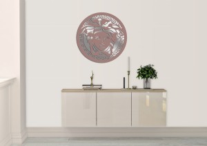 MIROIR DÉCORATIF AJOURÉ, MÉDUSE, GORGONE, 56 cm